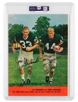 Lot #6657 Green Bay Packers: Hornung and Taylor Signed Magazine Cover - Image 2