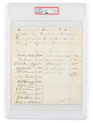 Lot #6274 Charles Sumner and Senators Document Signed
