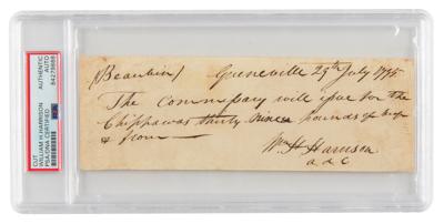 Lot #6014 William Henry Harrison Autograph Document Signed
