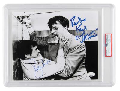 Lot #6593 Roger Moore and Richard Kiel Signed Photograph - PSA GEM MT 10 - Image 1