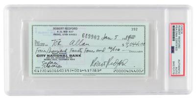 Lot #6601 Robert Redford Signed Check
