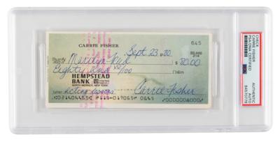 Lot #6611 Star Wars: Carrie Fisher Signed Check - Image 1