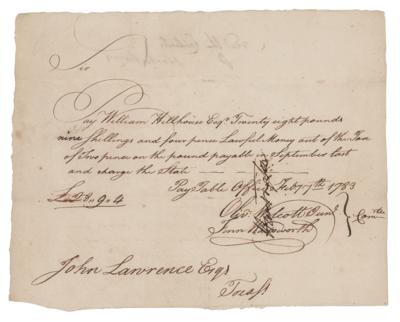 Lot #286 Oliver Wolcott, Jr. and Jedediah Huntington Document Signed - Image 1