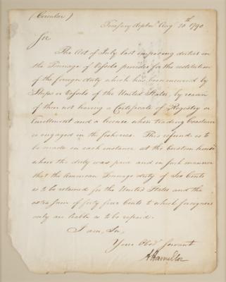 Lot #105 Alexander Hamilton Letter Signed as Treasury Secretary - Image 2
