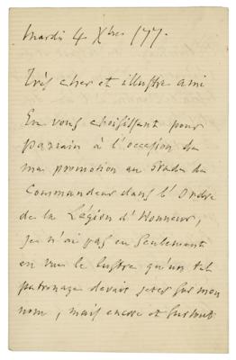 Lot #598 Charles Gounod Autograph Letter Signed