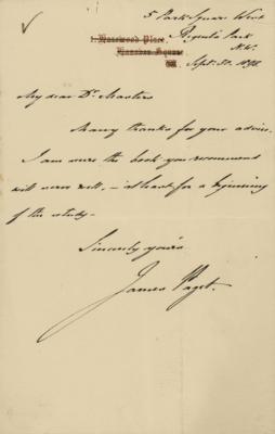 Lot #264 James Paget Autograph Letter Signed - Image 1