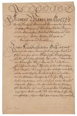 Lot #243 Juliana Maria of Brunswick-Wolfenbüttel Letter Signed - Image 2
