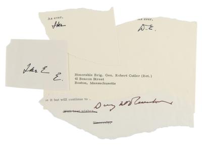 Lot #53 Dwight D. Eisenhower (4) Signatures - Image 1