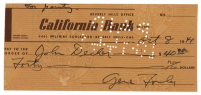 Lot #819 John Decker Signed Check - Image 2