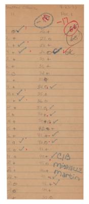 Lot #865 Heather O'Rourke Signed Handwritten School Quiz - Image 1
