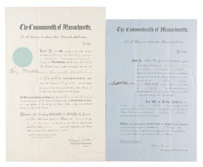 Lot #318 Benjamin Butler and Nathaniel P. Banks (2) Documents Signed - Image 1