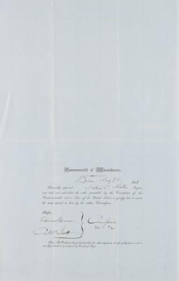 Lot #318 Benjamin Butler and Nathaniel P. Banks (2) Documents Signed - Image 3