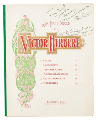 Lot #600 Victor Herbert Signed Sheet Music Booklet - Image 1