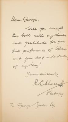 Lot #899 [George Zucco] R. C. Sherriff Signed Book - Image 2