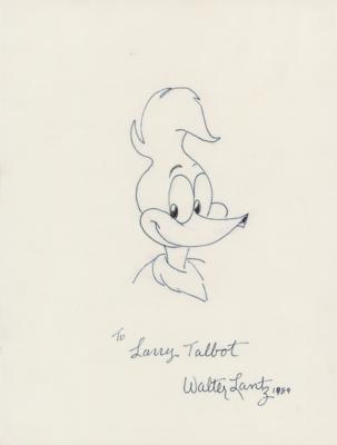 Lot #455 Walter Lantz Signed Sketch
