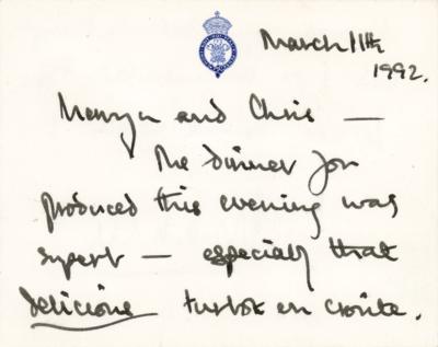 Lot #131 King Charles III Autograph Letter Signed - Image 1