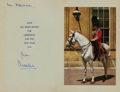 Lot #132 King Charles III Signed Christmas Card