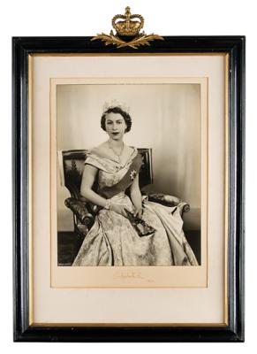 Lot #138 Queen Elizabeth II Signed Oversized Photograph - Image 2