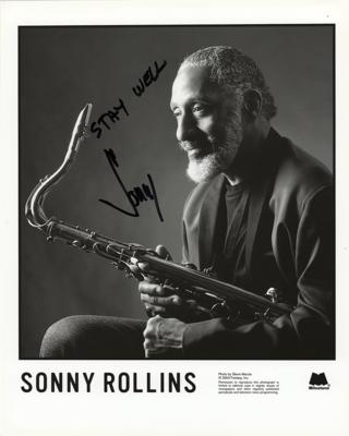 Lot #660 Sonny Rollins Signed Photograph