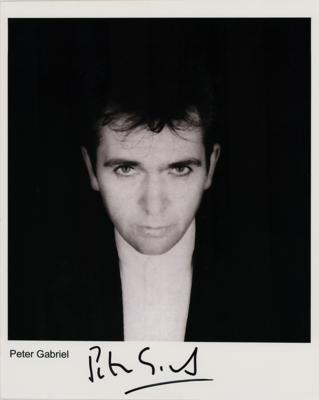 Lot #710 Peter Gabriel Signed Photograph