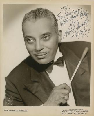Lot #663 Noble Sissle Signed Photograph