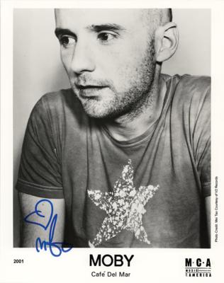 Lot #726 Moby Signed Photograph