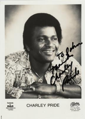 Lot #677 Charley Pride Signed Photograph - Image 1