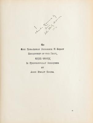 Lot #665 John Philip Sousa Signed Book - Image 2