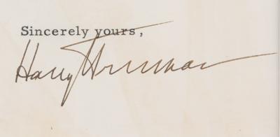 Lot #93 Harry S. Truman Typed Letter Signed - Image 2