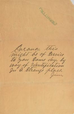 Lot #158 James Younger Autograph Letter Signed - Image 1