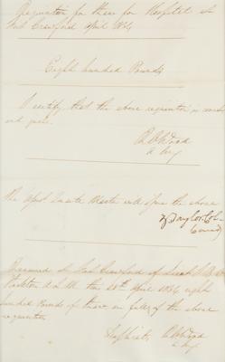 Lot #10 Zachary Taylor Document Signed - Image 1