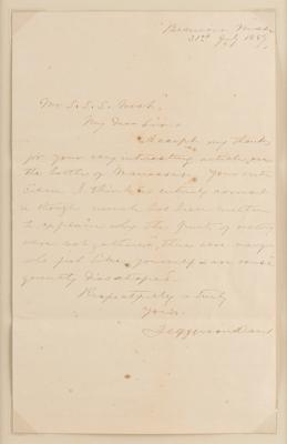 Lot #307 Jefferson Davis Autograph Letter Signed - Image 2