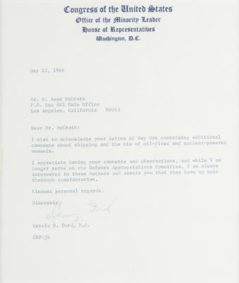 Lot #78 Richard Nixon and Gerald Ford Typed Letters Signed - Image 3