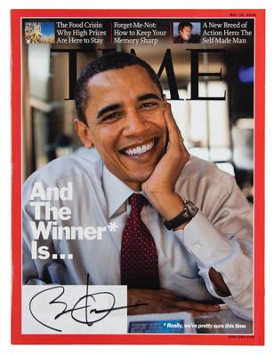 Lot #80 Barack Obama Signed Magazine - Image 1