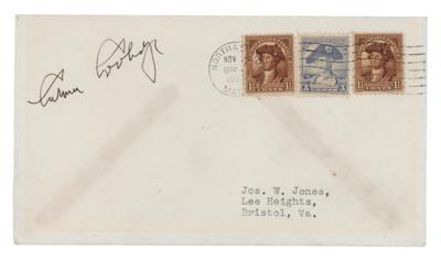 Lot #45 Calvin Coolidge Signed Cover - Image 1