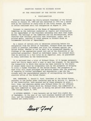 Lot #58 Gerald Ford Signed Souvenir Typescript - Image 1