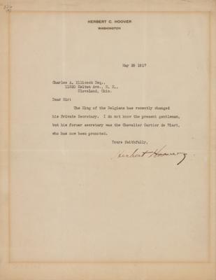 Lot #66 Herbert Hoover Typed Letter Signed - Image 1