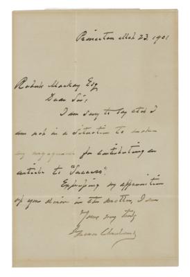 Lot #40 Grover Cleveland Autograph Letter Signed - Image 1