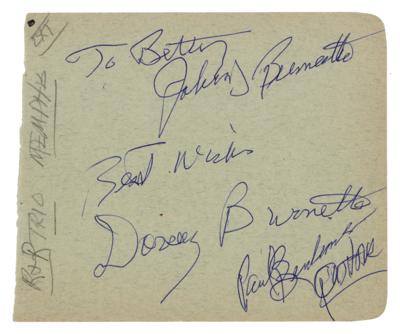 Lot #698 Johnny Burnette and the Rock and Roll Trio Signatures - Image 1