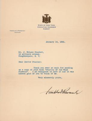 Lot #90 Franklin D. Roosevelt Typed Letter Signed as Governor - Image 1