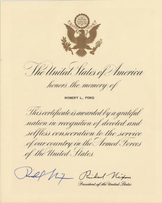 Lot #71 Richard Nixon Document Signed - Image 1