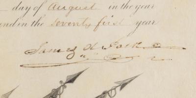 Lot #9 James K. Polk Document Signed as President - Image 2