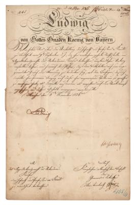 Lot #251 King Ludwig I of Bavaria Document Signed - Image 1