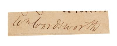 Lot #538 William Wordsworth Signature