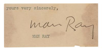 Lot #386 Man Ray Signature