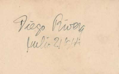 Lot #388 Diego Rivera Signature - Image 1