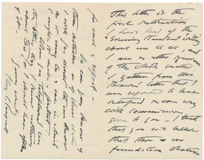 Lot #391 John Singer Sargent Autograph Letter Signed - Image 2