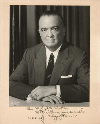 Lot #298 J. Edgar Hoover Signed Photograph