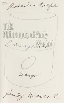 Lot #376 Andy Warhol Signed Sketch in Book - Image 2