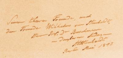 Lot #121 Alexander von Humboldt Signed Engraving - Image 2